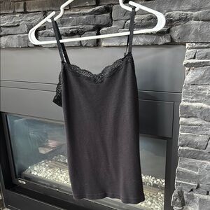 George Black Chemise with Spaghetti Straps